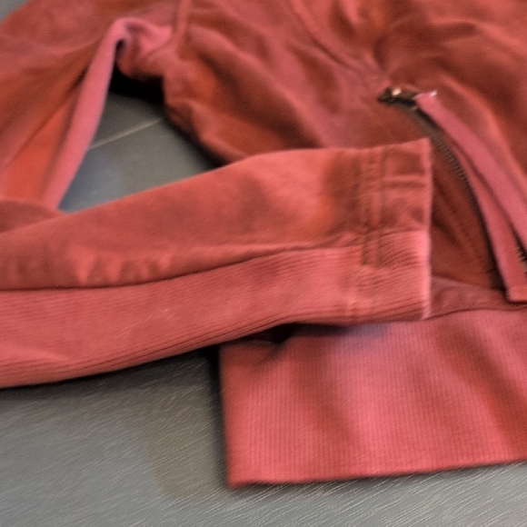 Anthropologie Burgundy Bomber Jacket with Classic Design - Picture 5 of 13